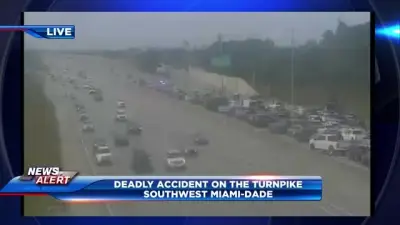 At least 1 dead after Turnpike crash involving motorcyclist; NB lane closures near SW 152nd St.