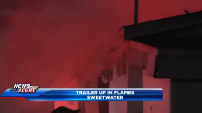 Fire erupts from trailer in Li’l Abner Mobile Home Park in Sweetwater