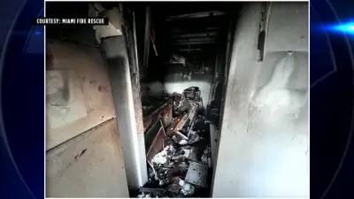 10 displaced after fire ignites at apartment building in Miami; 2 treated for smoke inhalation