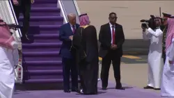 Saudi crown prince welcomes Trump to kingdom as US leader begins four-day Middle East tour